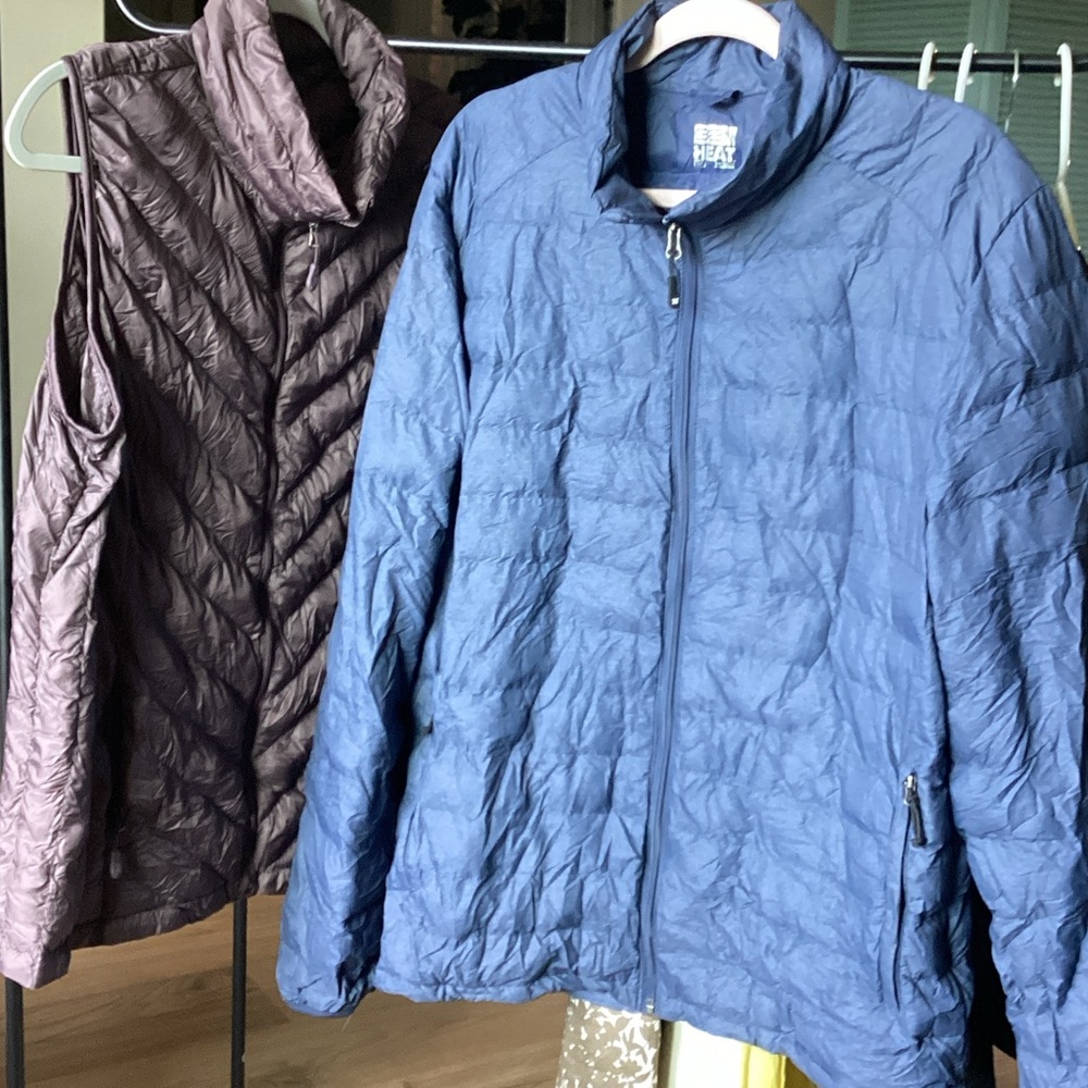 Bundle Blue Packable Puffer Jacket & PufferVest Jacket